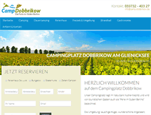 Tablet Screenshot of camp-dobbrikow.de